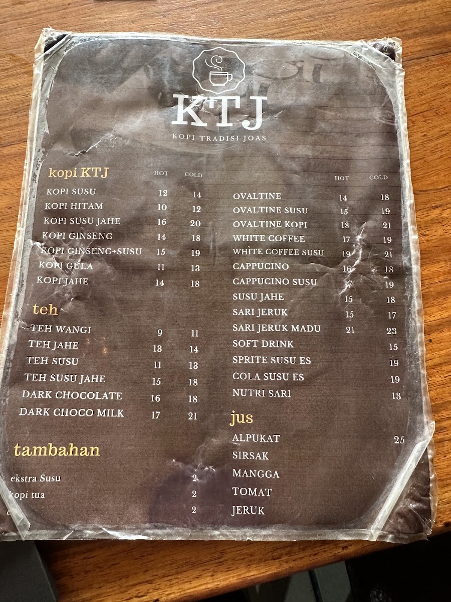 Kopi Tradisi Joas Menu - Image 2